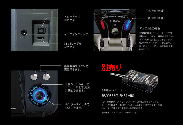 人気限定品フタバ Futaba 10J送信機単品+Happymodel Mobula6 fpv+ FPVゴーグルBETA FPV VR01 ドローン本体